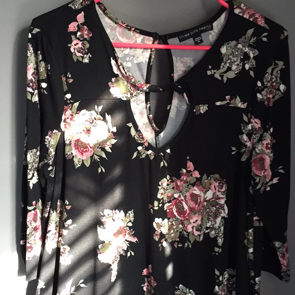 Three Pink Hearts Dress or Tunic XL